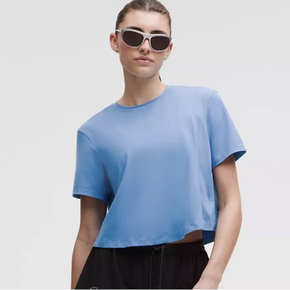lululemon athletica Light Blue Crop Top